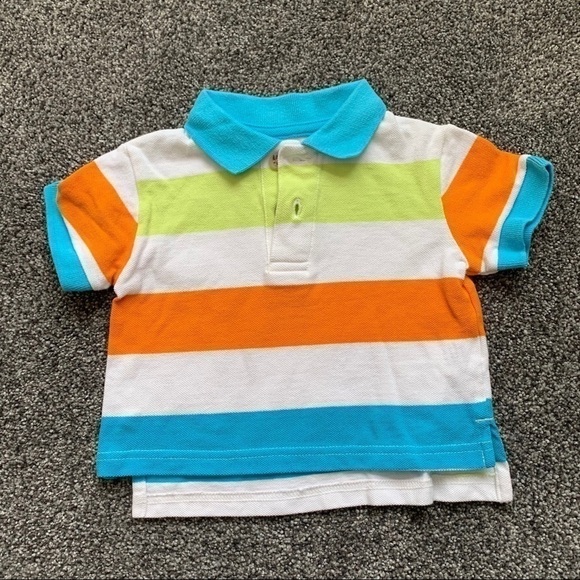 Falls Creek Kids Striped Polo Top - 12 M - Picture 1 of 4